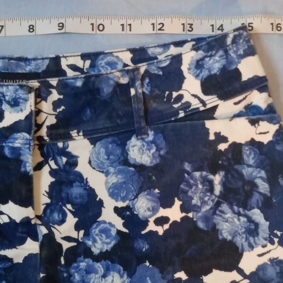 The Limited Blue White Floral Shorts Size 4 Stretch Cotton Summer - Picture 6 of 12